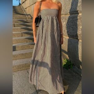 DISSH Gaia Houndstooth Linen Dress